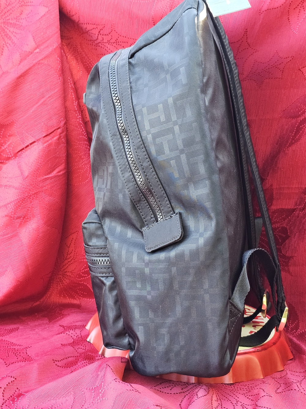 Tommy Hilfiger Charcoal Black Monogram Backpack - Picture 6 of 16